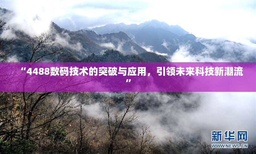“4488数码技术的突破与应用，引领未来科技新潮流”