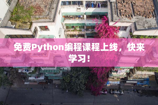 免费Python编程课程上线，快来学习！