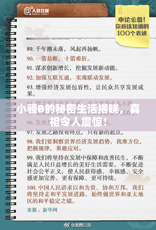 小骚B的秘密生活揭晓，真相令人震惊！