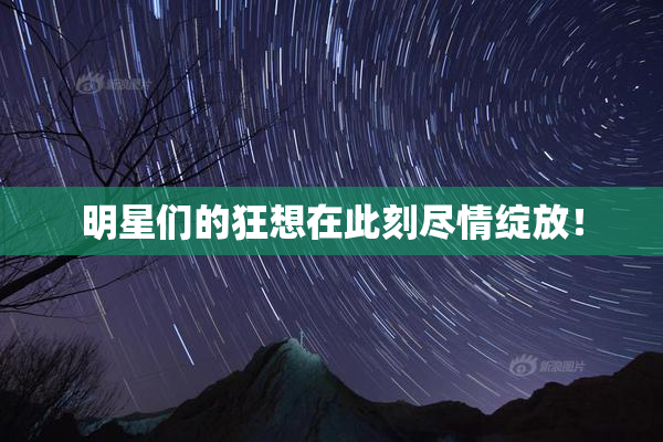 明星们的狂想在此刻尽情绽放！