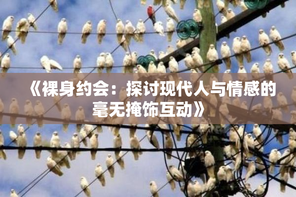 《裸身约会：探讨现代人与情感的毫无掩饰互动》