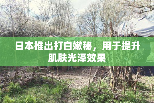日本推出打白嫩秘，用于提升肌肤光泽效果