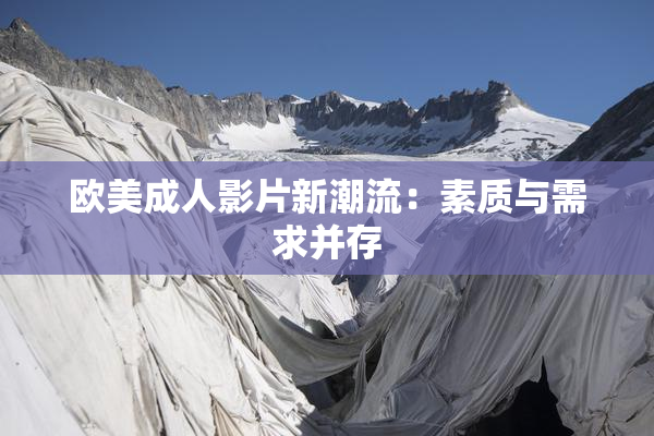 欧美成人影片新潮流：素质与需求并存