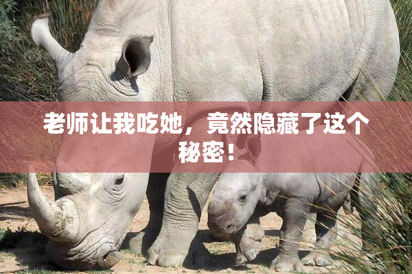 老师让我吃她，竟然隐藏了这个秘密！