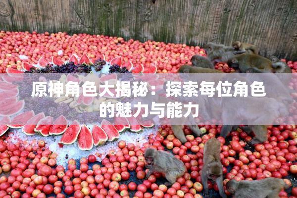 原神角色大揭秘：探索每位角色的魅力与能力