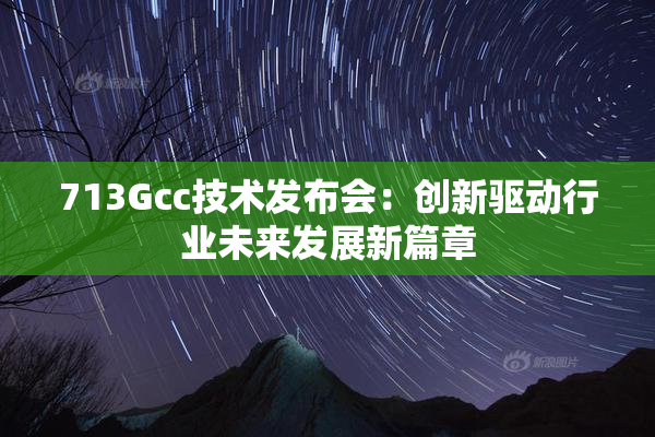 713Gcc技术发布会：创新驱动行业未来发展新篇章