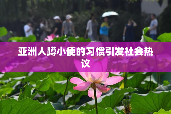 亚洲人蹲小便的习惯引发社会热议
