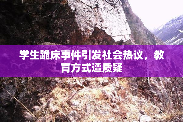 学生跪床事件引发社会热议，教育方式遭质疑
