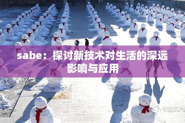 sabe：探讨新技术对生活的深远影响与应用