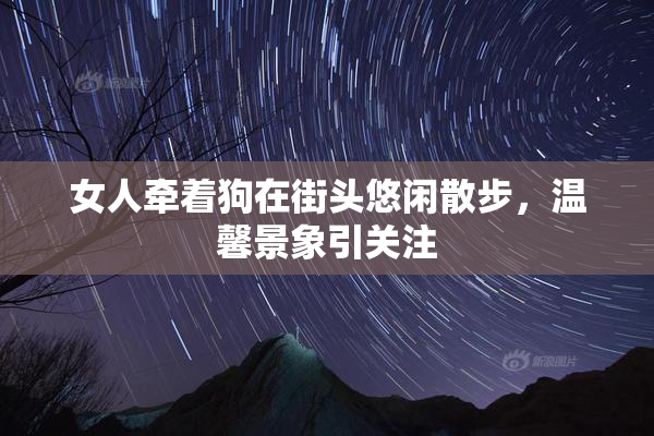 女人牵着狗在街头悠闲散步，温馨景象引关注