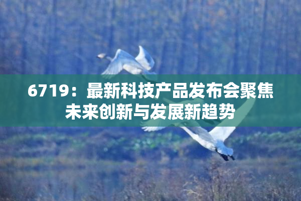 6719：最新科技产品发布会聚焦未来创新与发展新趋势