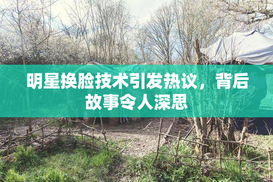 明星换脸技术引发热议，背后故事令人深思