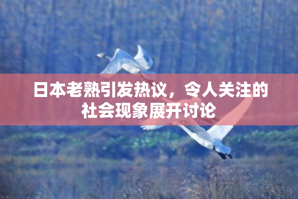 日本老熟引发热议，令人关注的社会现象展开讨论