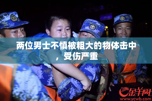 两位男士不慎被粗大的物体击中，受伤严重