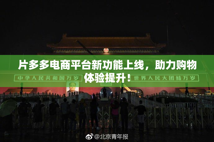 片多多电商平台新功能上线，助力购物体验提升！