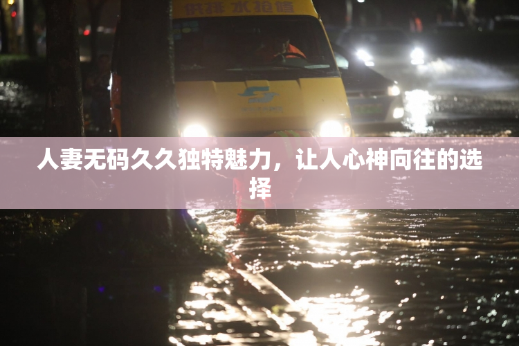 人妻无码久久独特魅力，让人心神向往的选择