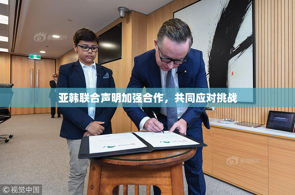 亚韩联合声明加强合作，共同应对挑战
