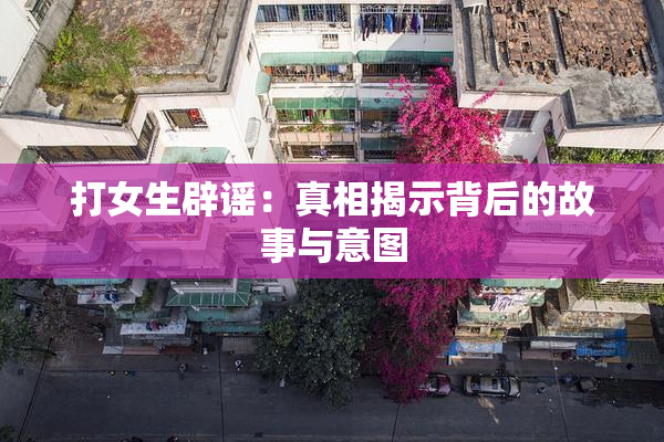 打女生辟谣：真相揭示背后的故事与意图