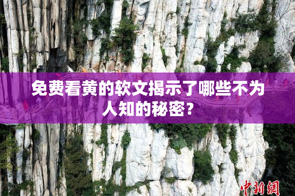 免费看黄的软文揭示了哪些不为人知的秘密？