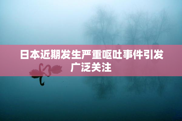 日本近期发生严重呕吐事件引发广泛关注