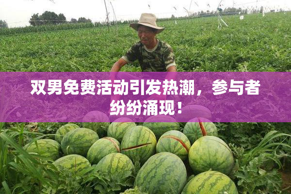 双男免费活动引发热潮，参与者纷纷涌现！