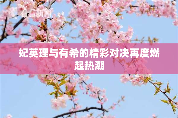 妃英理与有希的精彩对决再度燃起热潮