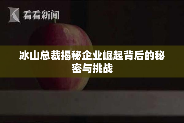 冰山总裁揭秘企业崛起背后的秘密与挑战