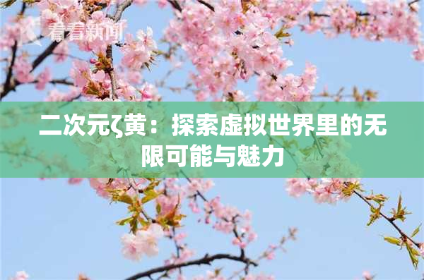 二次元ζ黄：探索虚拟世界里的无限可能与魅力