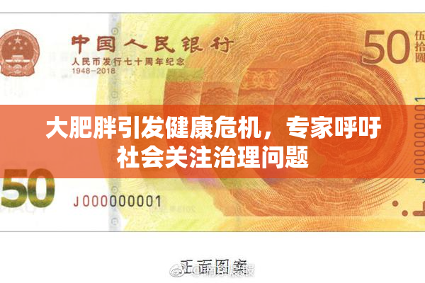 大肥胖引发健康危机，专家呼吁社会关注治理问题