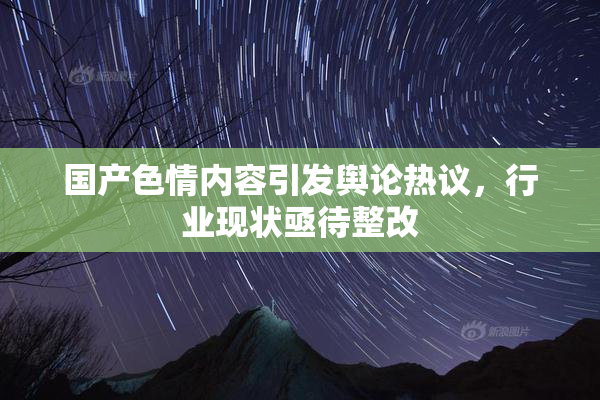 国产色情内容引发舆论热议，行业现状亟待整改