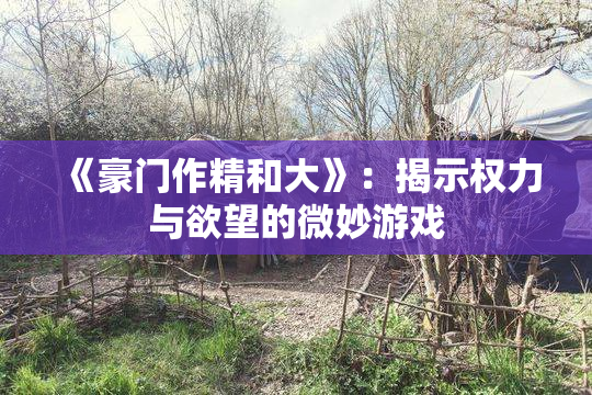 《豪门作精和大》：揭示权力与欲望的微妙游戏