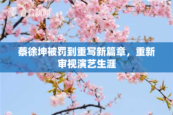 蔡徐坤被罚到重写新篇章，重新审视演艺生涯