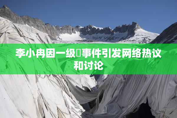 李小冉因一级婬事件引发网络热议和讨论