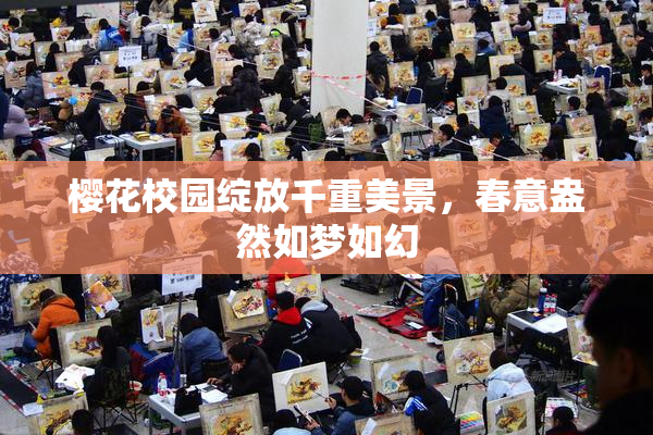 樱花校园绽放千重美景，春意盎然如梦如幻