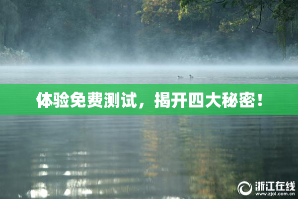 体验免费测试，揭开四大秘密！