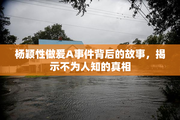 杨颖性做爰A事件背后的故事，揭示不为人知的真相
