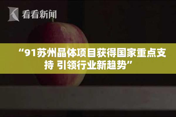 “91苏州晶体项目获得国家重点支持 引领行业新趋势”