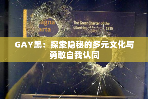 GAY黑：探索隐秘的多元文化与勇敢自我认同