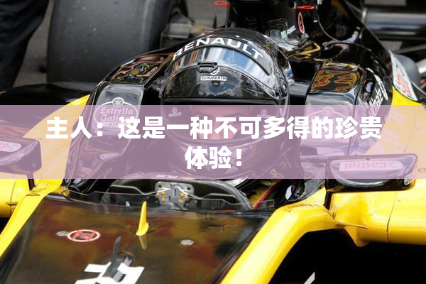 主人：这是一种不可多得的珍贵体验！