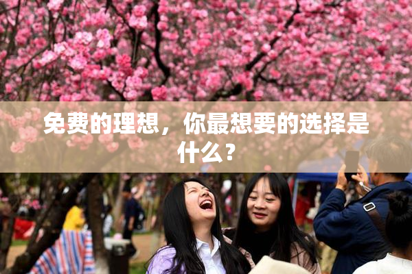 免费的理想，你最想要的选择是什么？