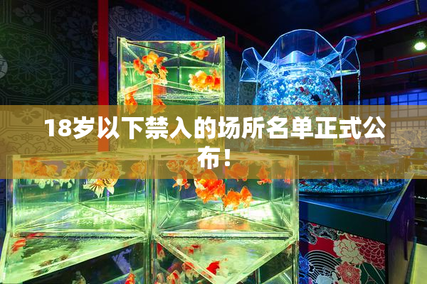 18岁以下禁入的场所名单正式公布！