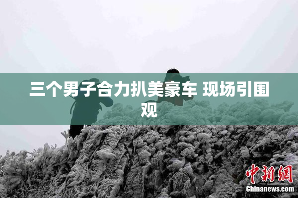 三个男子合力扒美豪车 现场引围观