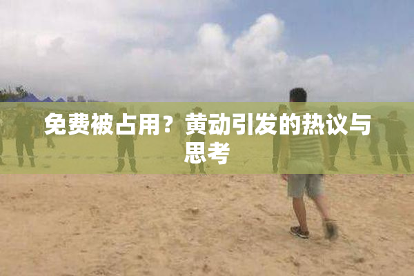 免费被占用？黄动引发的热议与思考