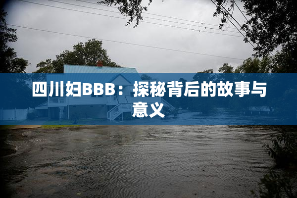 四川妇BBB：探秘背后的故事与意义