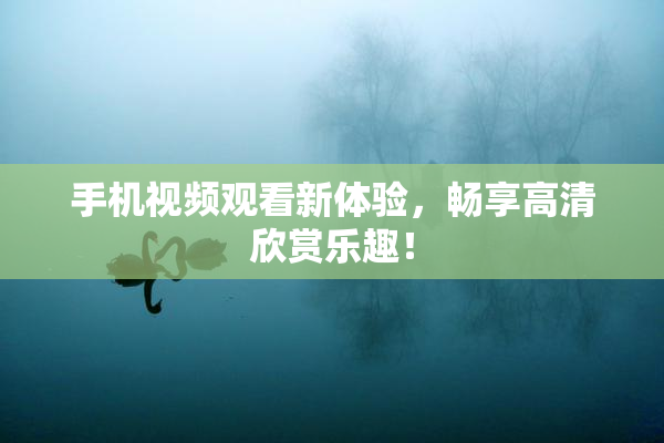 手机视频观看新体验，畅享高清欣赏乐趣！