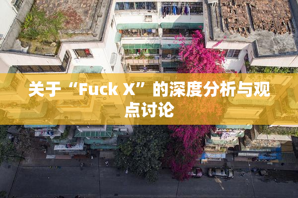 关于“Fuck X”的深度分析与观点讨论
