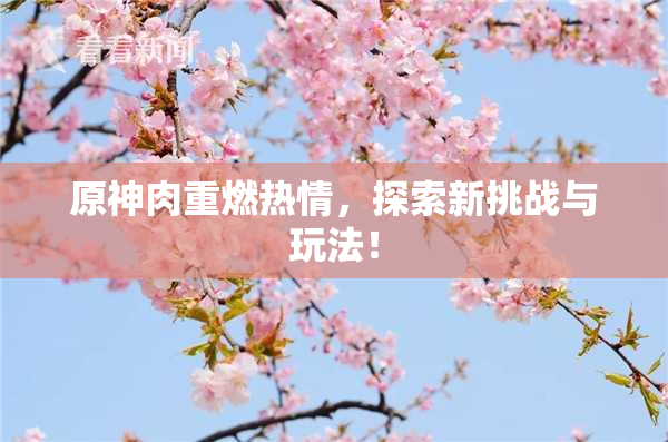 原神肉重燃热情，探索新挑战与玩法！