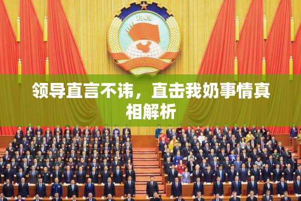 领导直言不讳，直击我奶事情真相解析