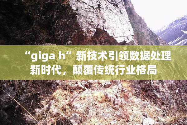 “giga h”新技术引领数据处理新时代，颠覆传统行业格局