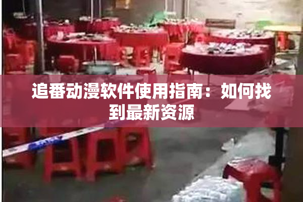 追番动漫软件使用指南：如何找到最新资源